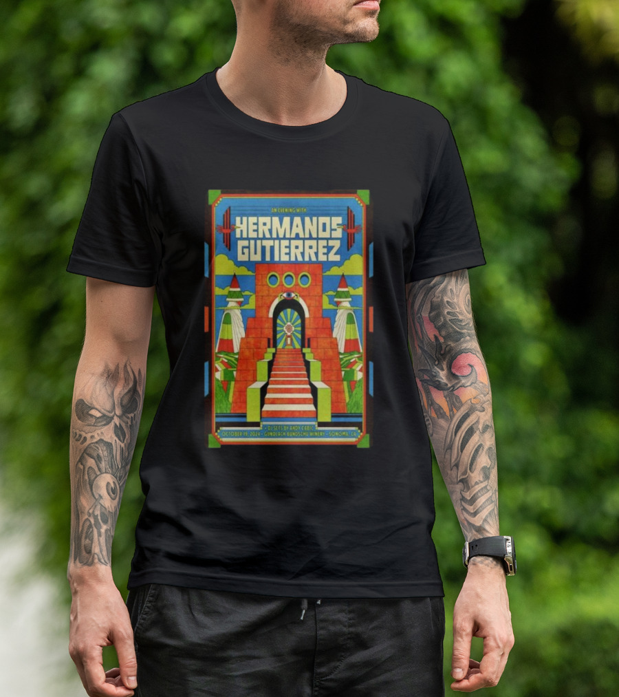Hermanos Gutierrez October 19 2024 Gundlach Bundschu Winery Sonoma CA Andy Cabic T-Shirt