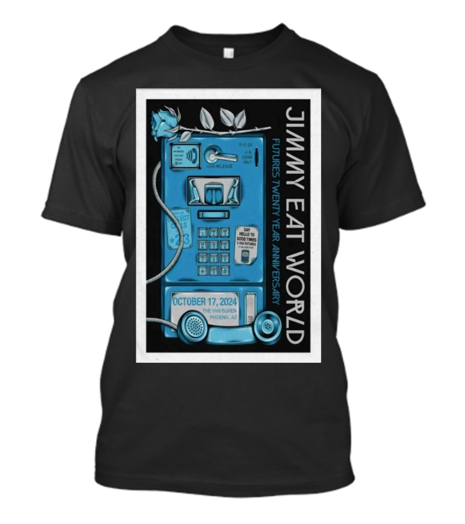 Jimmy Eat World Futures Twenty Year Anniversary October 17 2024 The Van Buren Phoenix AZ T-Shirt