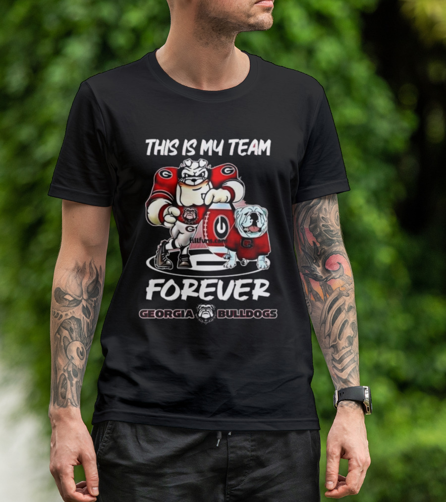 This Is My Team Forever Georgia Bulldogs 2024 Football Mascot T-Shirt