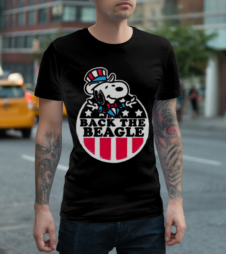 Snoopy Peanuts Back The Beagle Patriotic Uncle Sam T-Shirt