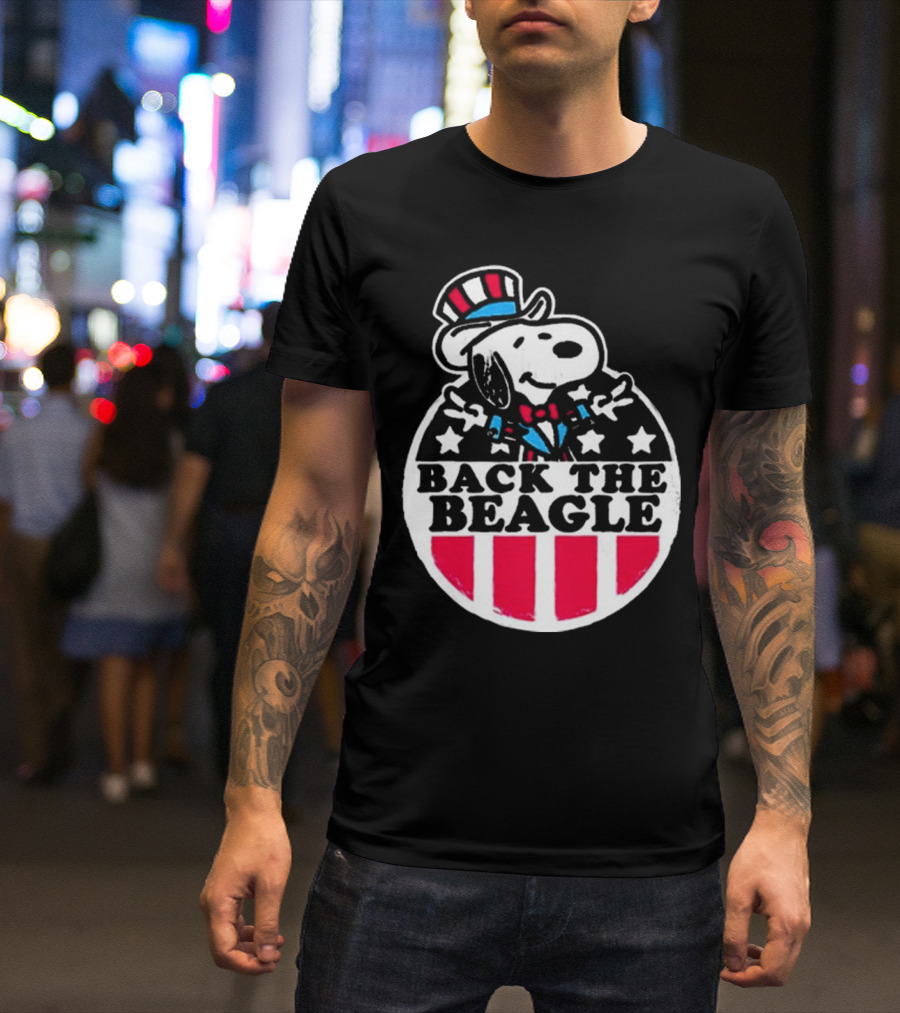 Snoopy Peanuts Back The Beagle Patriotic Uncle Sam T-Shirt