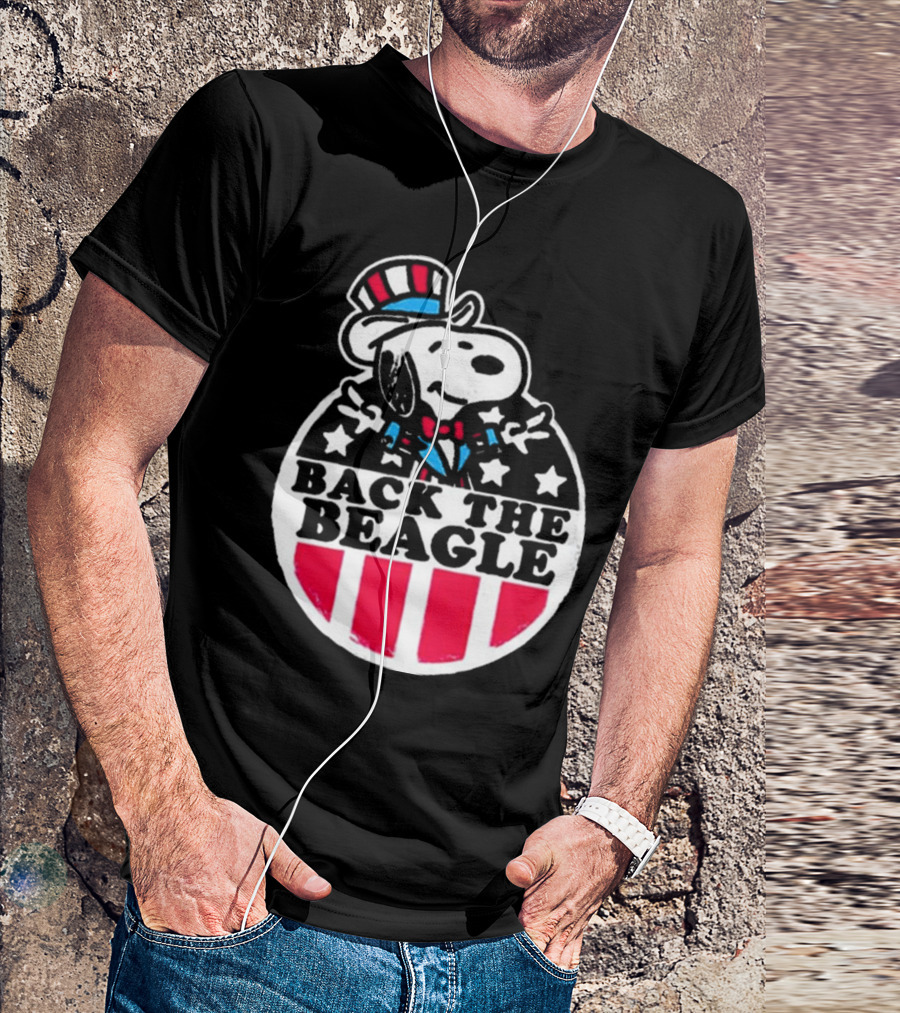 Snoopy Peanuts Back The Beagle Patriotic Uncle Sam T-Shirt