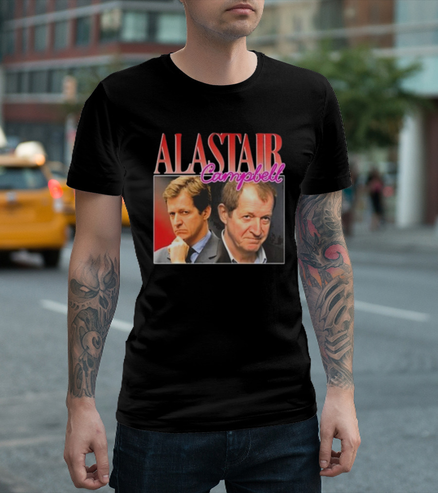 Alastair Campbell Retro Bold Portrait Duo T-Shirt