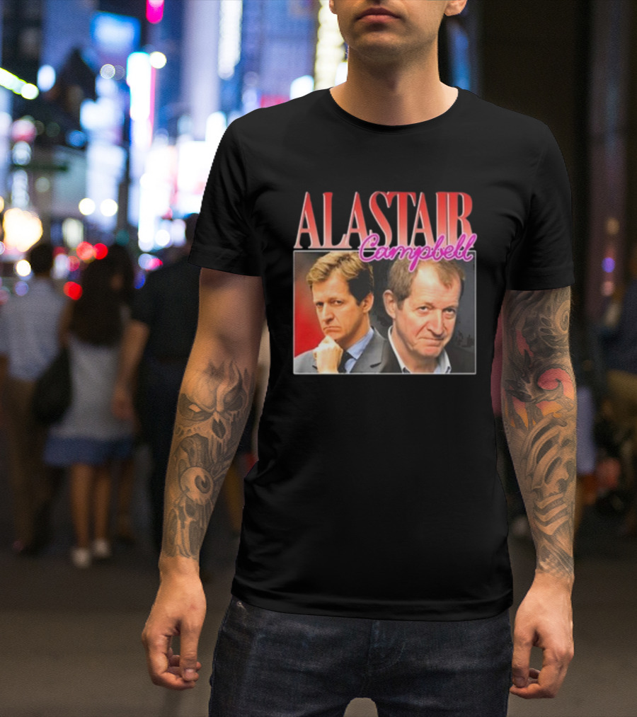 Alastair Campbell Retro Bold Portrait Duo T-Shirt