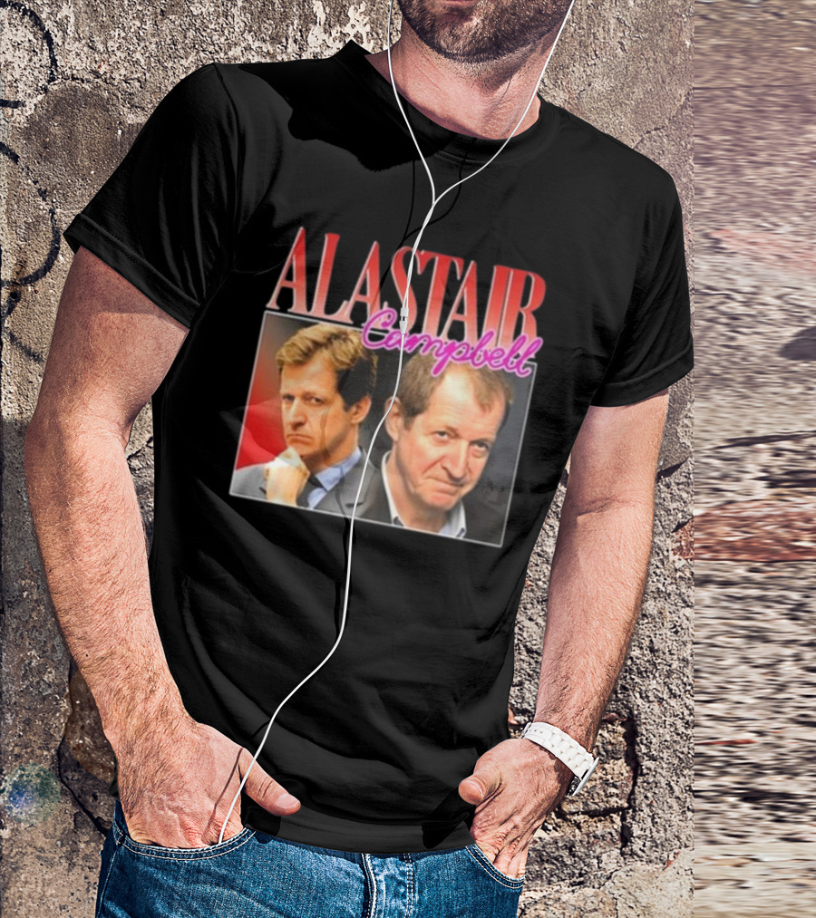 Alastair Campbell Retro Bold Portrait Duo T-Shirt