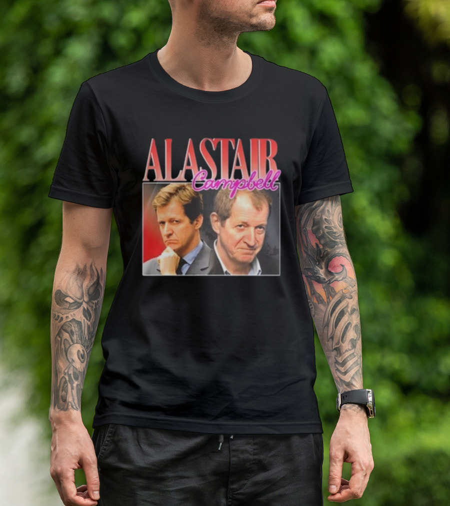 Alastair Campbell Retro Bold Portrait Duo T-Shirt
