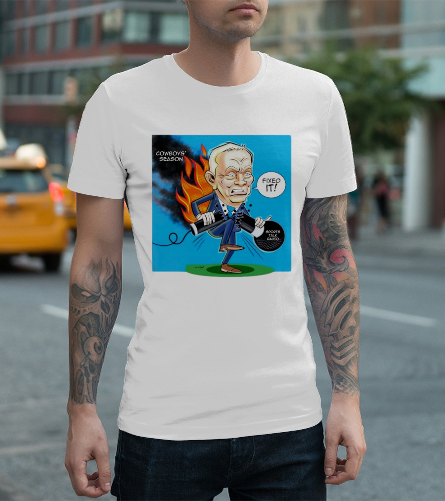 COWBOYS' SEASON FIXED IT SPORTS TALK RADIO CARTOON T-Shirt