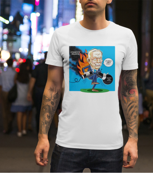 COWBOYS' SEASON FIXED IT SPORTS TALK RADIO CARTOON T-Shirt