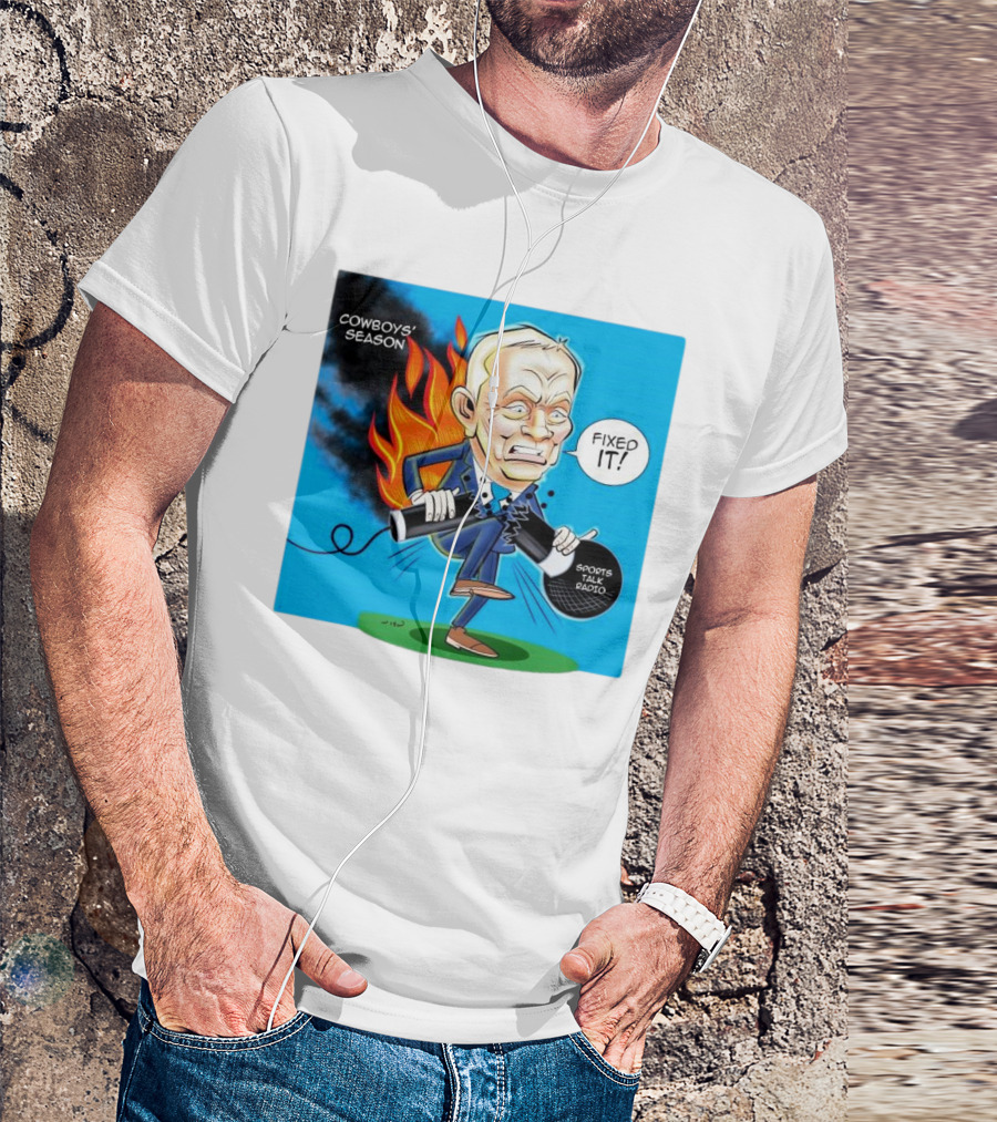 COWBOYS' SEASON FIXED IT SPORTS TALK RADIO CARTOON T-Shirt