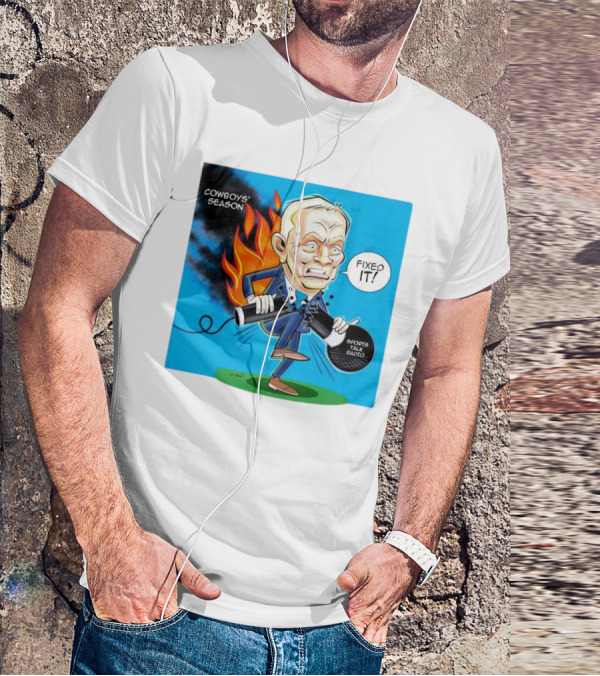 COWBOYS' SEASON FIXED IT SPORTS TALK RADIO CARTOON T-Shirt