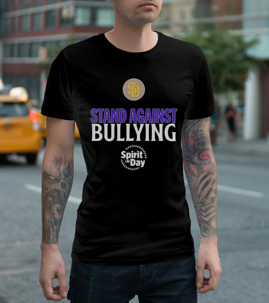 Stand Against Bullying Spirit Day San Diego Padres MLB Event T-Shirt