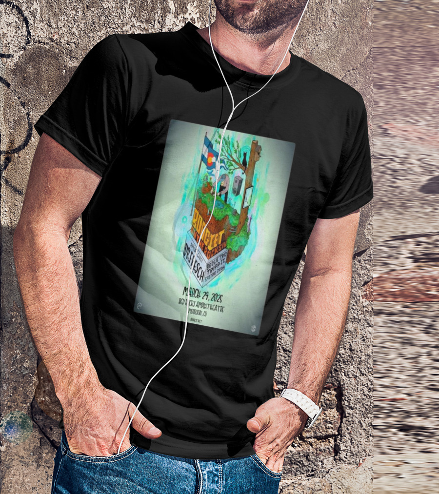 Boogie King Gizzard March 29 2025 Red Rocks Amphitheatre Morrison CO Special Guest Dr. Fresch Eprom Tripzy Leary Ghost Note T-Shirt