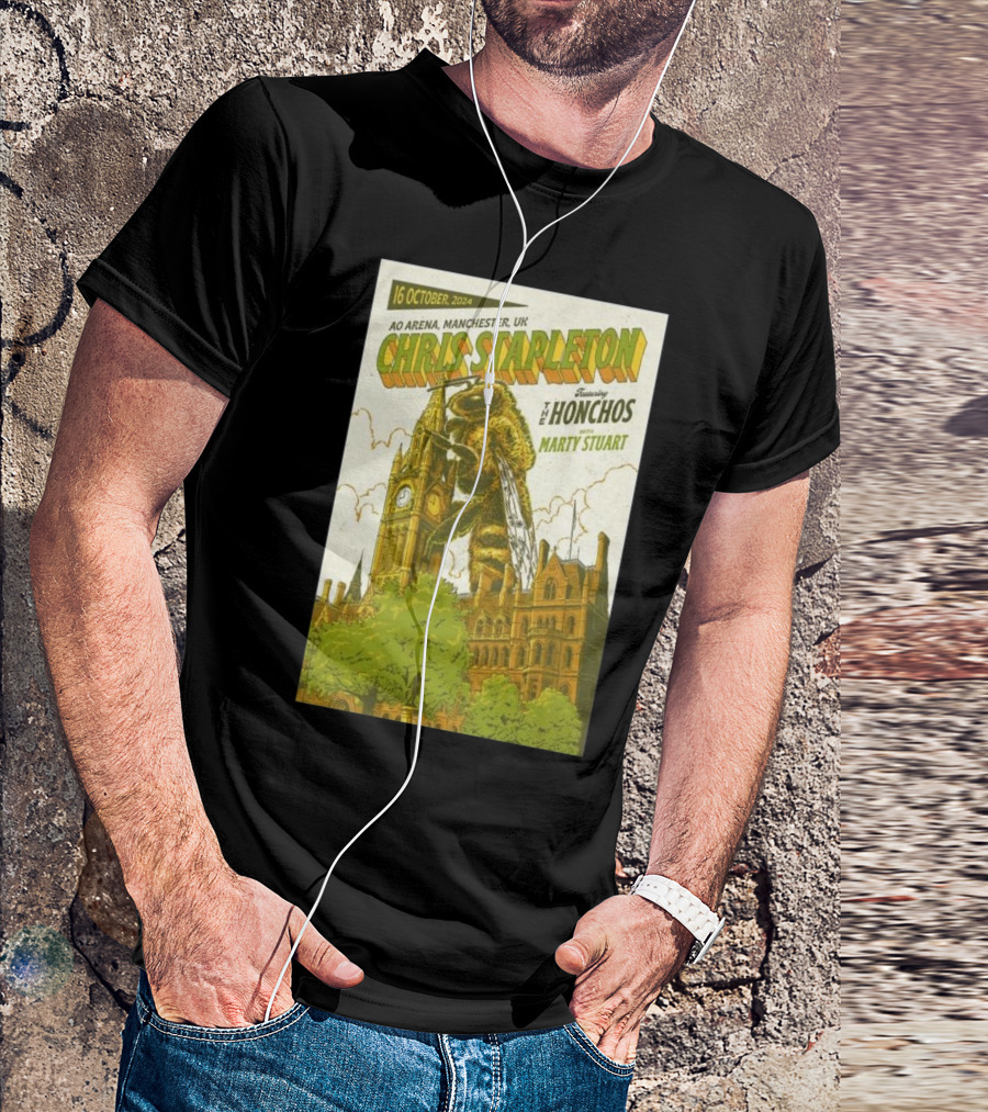 16 October 2024 Chris Stapleton Featuring The Honchos Marty Stuart AO Arena Manchester UK T-Shirt