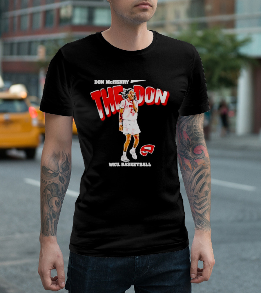 Don McHenry The Don WKU Basketball Western Kentucky Hilltoppers Player Cartoon T-Shirt