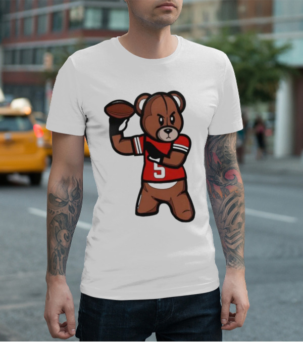 Louisville Teddy Bear Football Player Cartoon T-Shirt