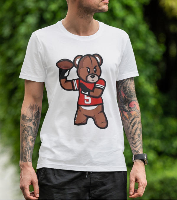 Louisville Teddy Bear Football Player Cartoon T-Shirt