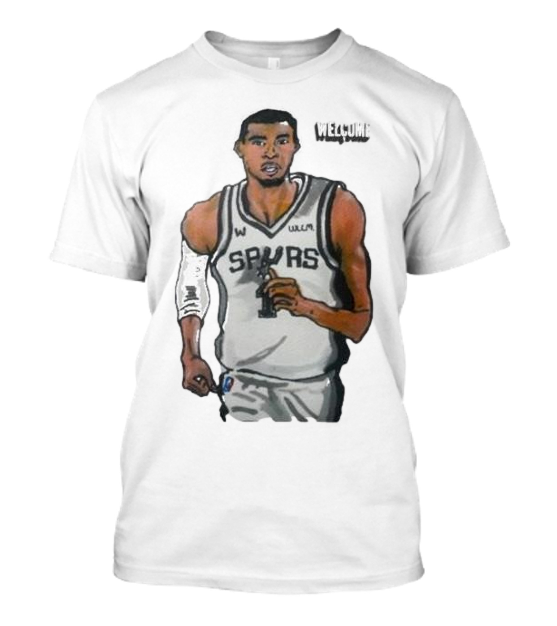 Victor Wembanyama Spurs Welcome Cartoon Player T-Shirt