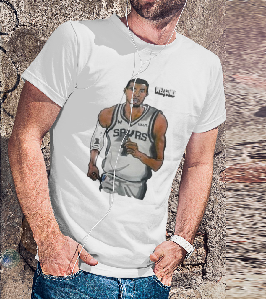 Victor Wembanyama Spurs Welcome Cartoon Player T-Shirt
