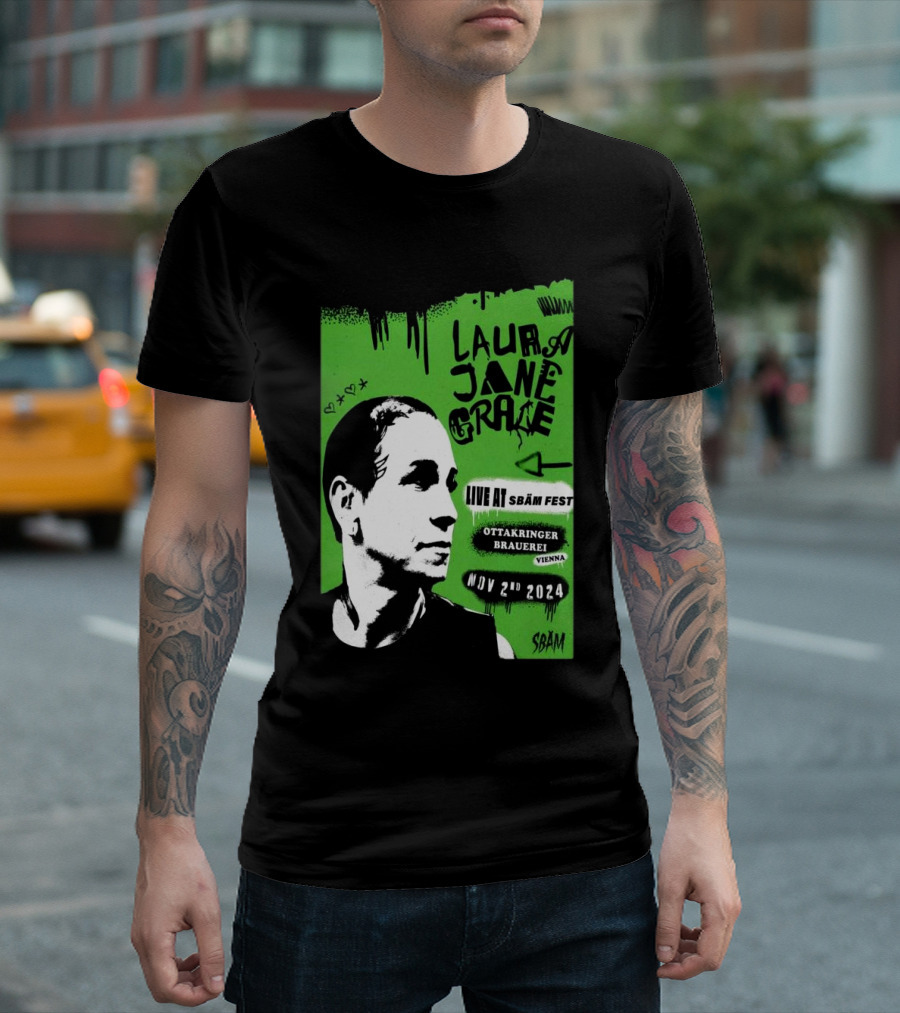 Laura Jane Grace Live At SBÄM Fest Ottakringer Brauerei Vienna Nov 2 T-Shirt
