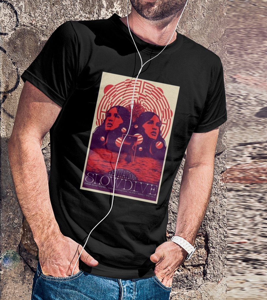 Levitation Austin November 3 2024 SlowDive Drop Nineteens Ringo Deathstarr Glaive Ariel SLO Cell T-Shirt