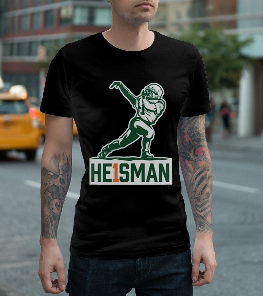 Cam HE1SMAN Football Heisman Pose T-Shirt