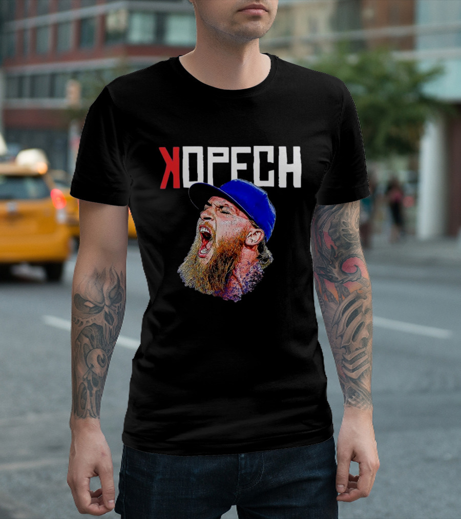 Michael Kopech Scream Yelling Illustration Blue Cap T-Shirt