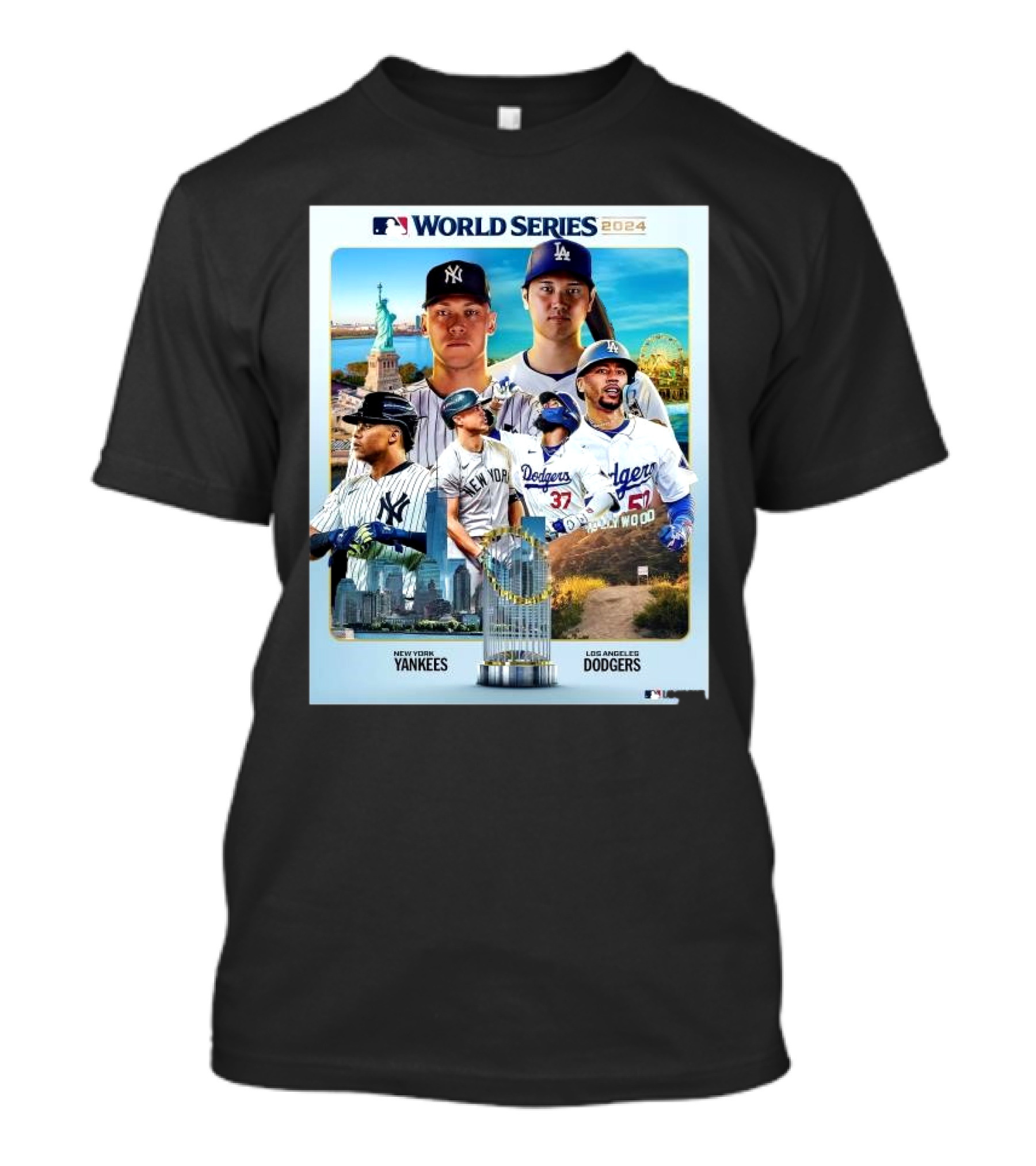 World Series 2024 New York Yankees Vs Los Angeles Dodgers Players MLB Baseball T-Shirt