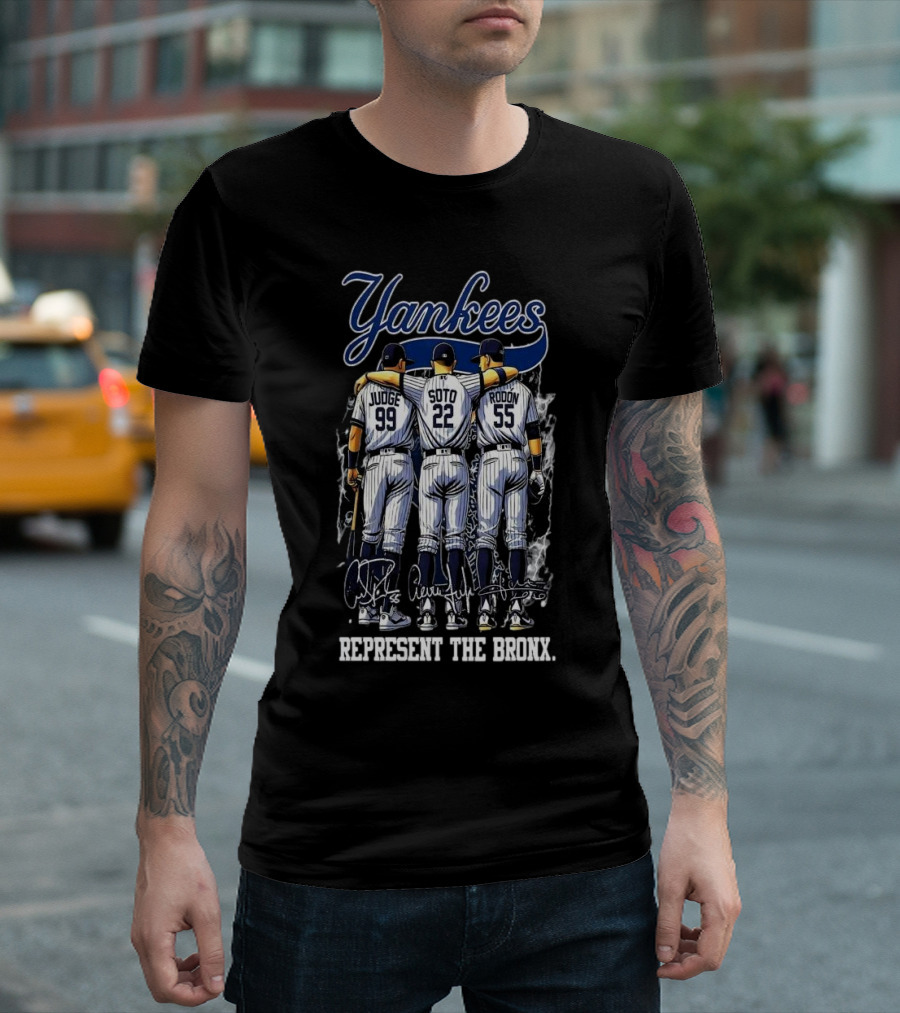 Yankees Judge Soto Rodon Represent The Bronx Signatures T-Shirt