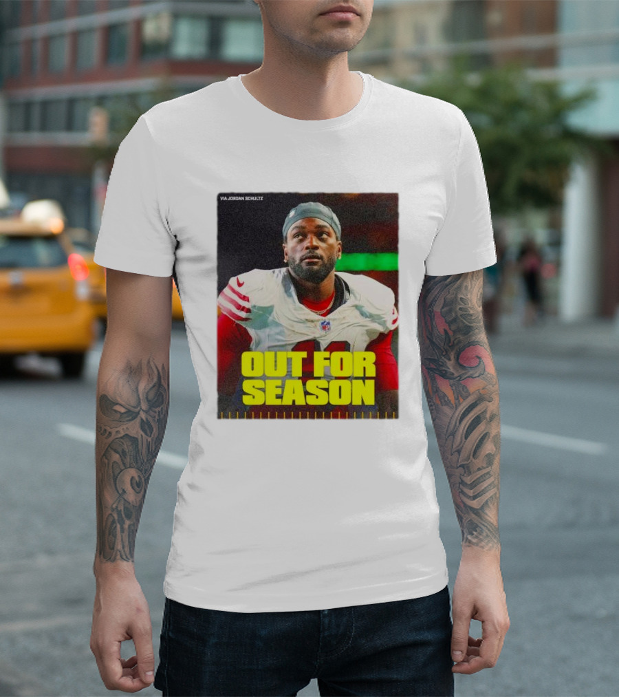 Out For Season Brandon Aiyuk Via Jordan Schultz NFL Football News T-Shirt