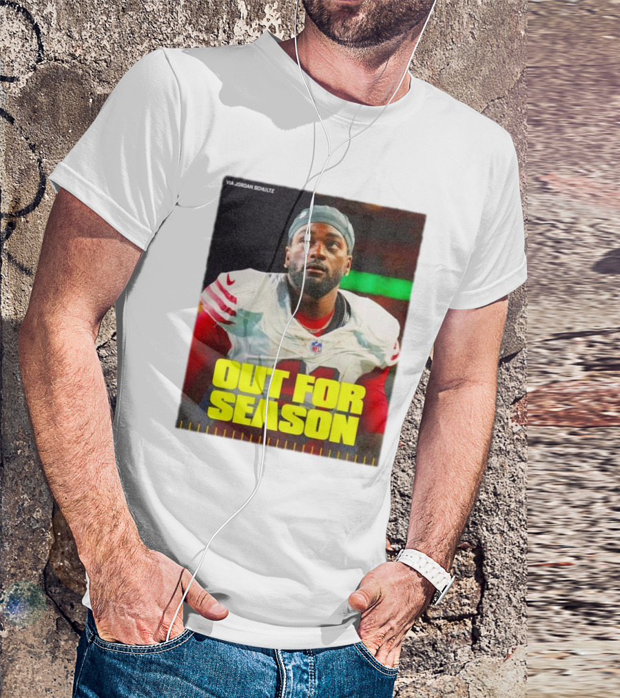 Out For Season Brandon Aiyuk Via Jordan Schultz NFL Football News T-Shirt