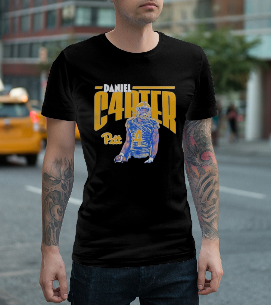Daniel Carter Pitt Panthers Football Player Cartoon T-Shirt