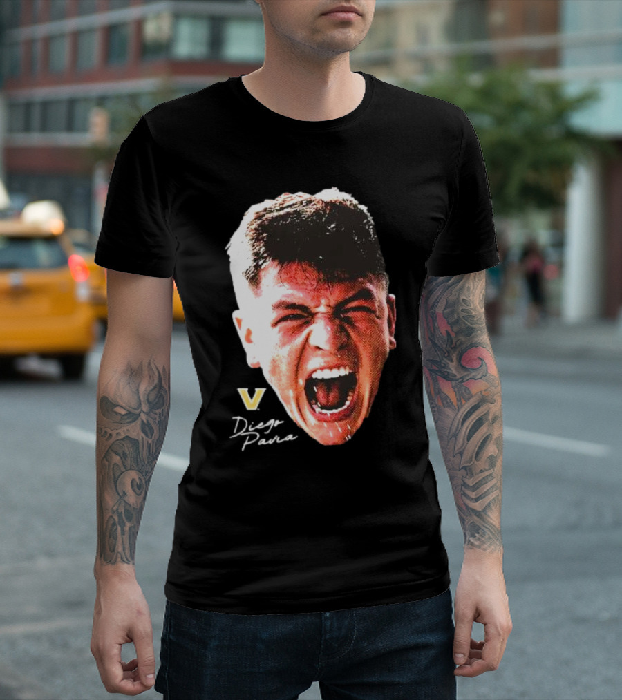 Diego Pavia Vanderbilt Commodores Signature Swag Head T-Shirt