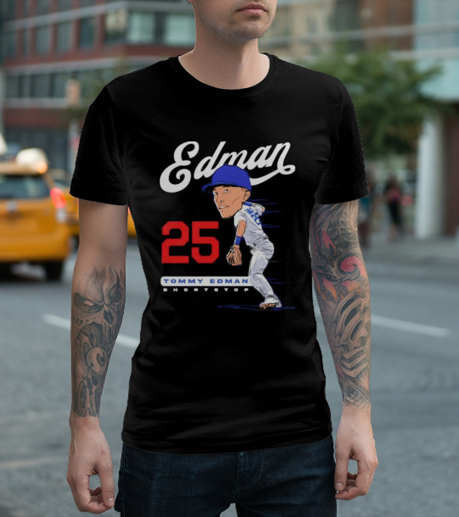 Edman 25 Tommy Edman Shortstop Cartoon T-Shirt