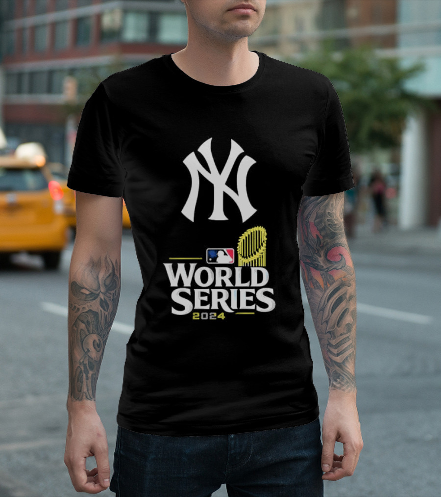 New York Yankees MLB World Series 2024 Trophy T-Shirt