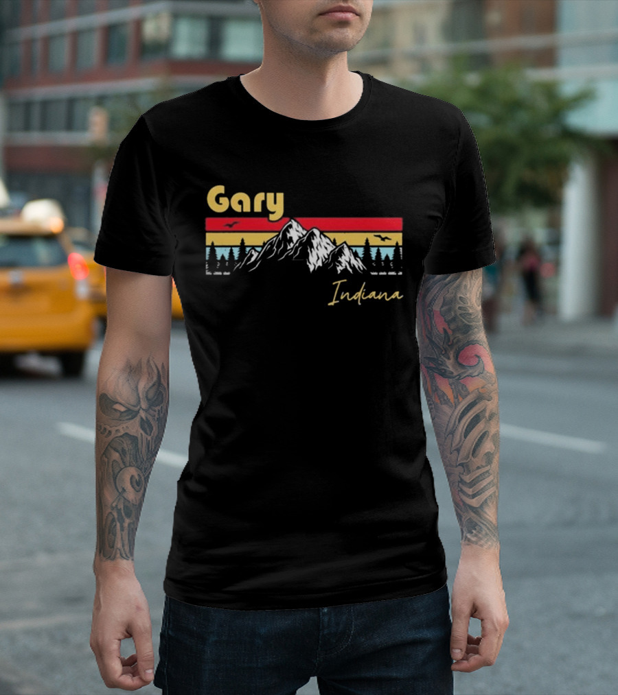 Gary Indiana Spooky Pete Joseph Hometown Roots Mountain Sunset T-Shirt
