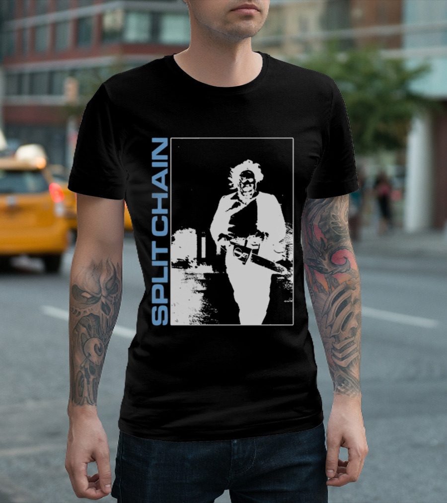 SPLIT CHAIN Chainsaw Runner Monochrome T-Shirt