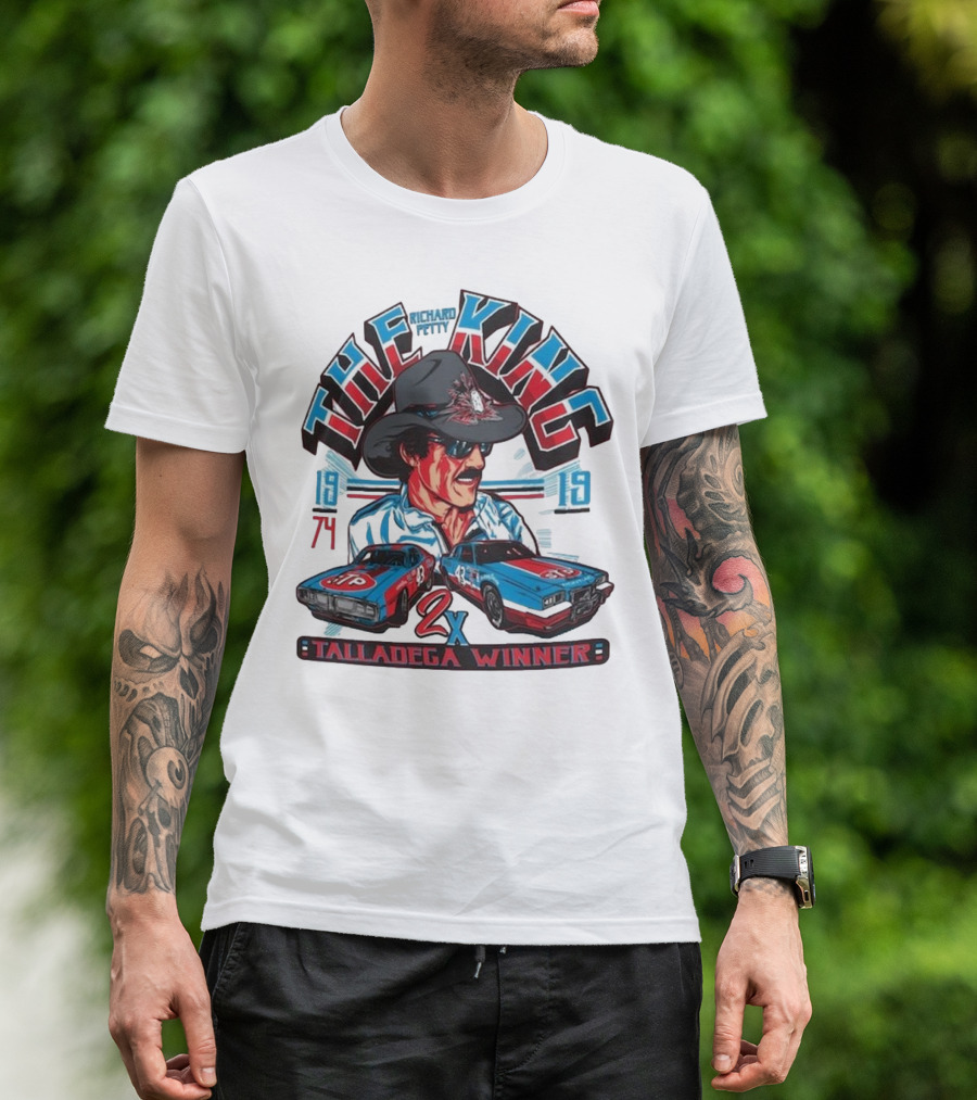 Richard Petty The King 2x Talladega Winner 1974 1979 T-Shirt