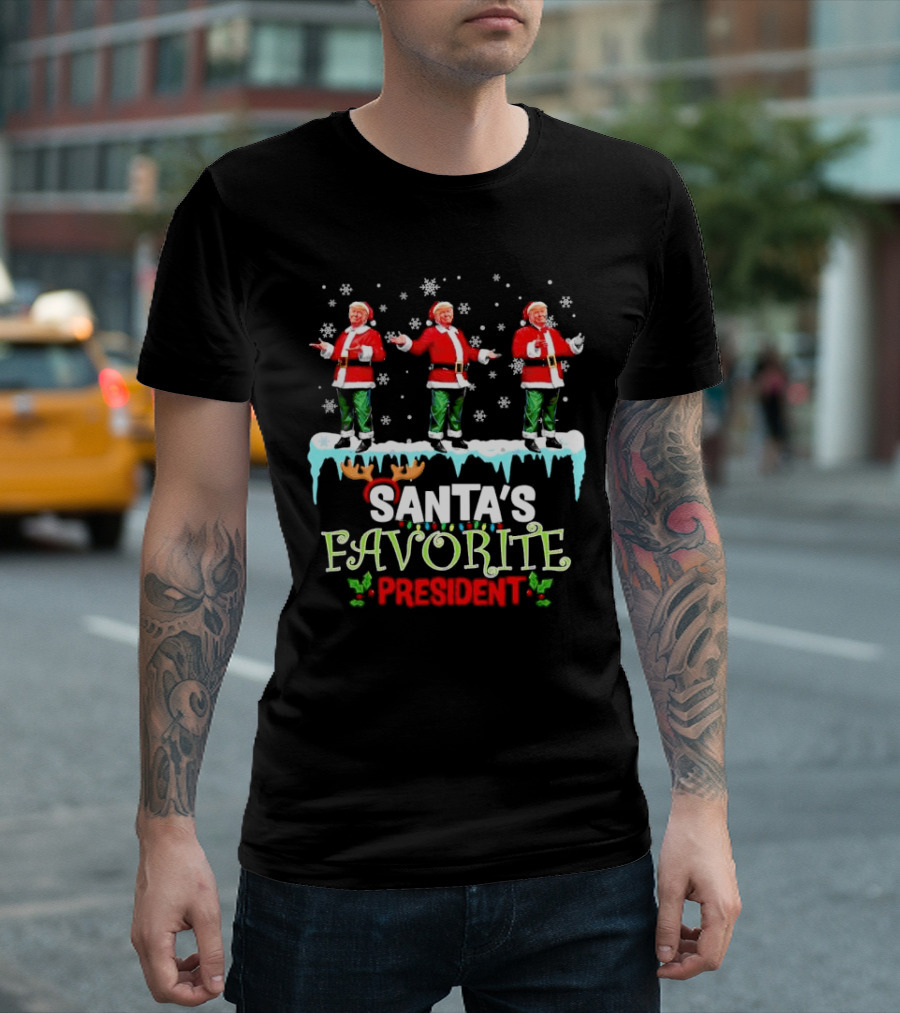 Santa's Favorite President Christmas Trump T-Shirt