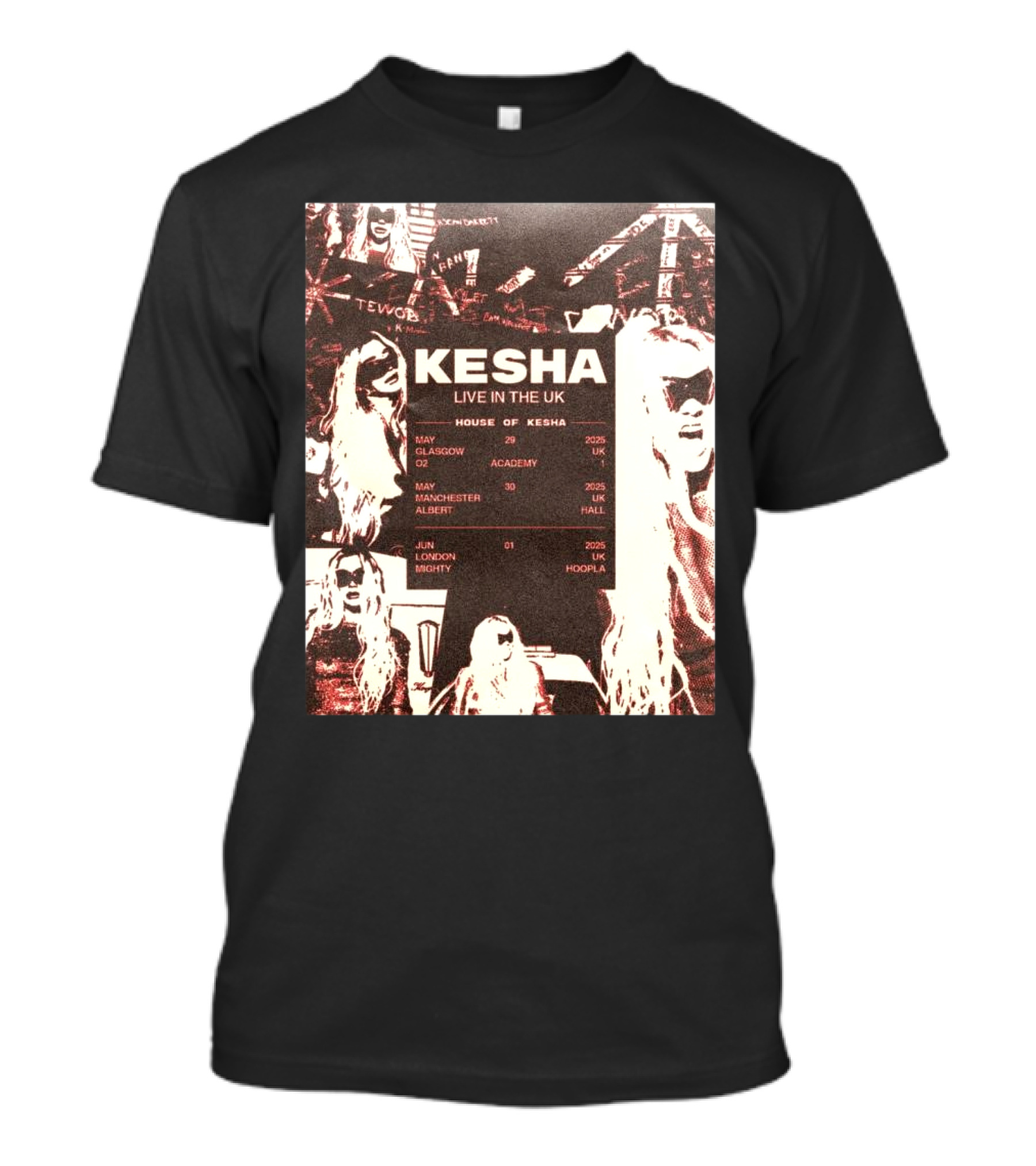 Kesha House Of Kesha Live In The UK 2025 Glasgow Manchester London T-Shirt