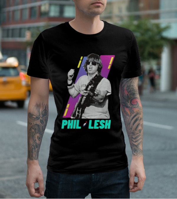Phil Lesh Colorful Retro Style Grateful Dead Bassist Image T-Shirt