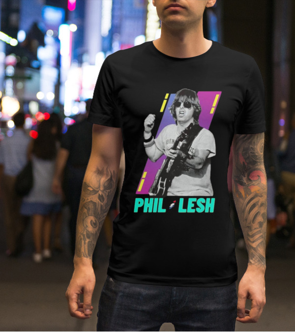 Phil Lesh Colorful Retro Style Grateful Dead Bassist Image T-Shirt