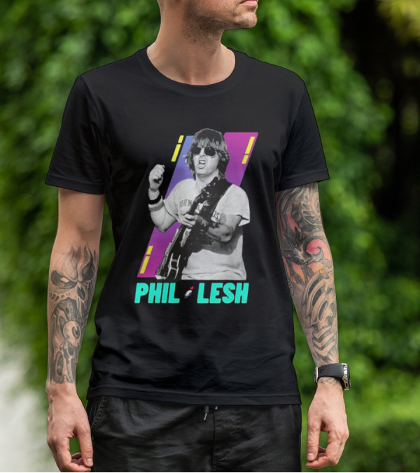 Phil Lesh Colorful Retro Style Grateful Dead Bassist Image T-Shirt