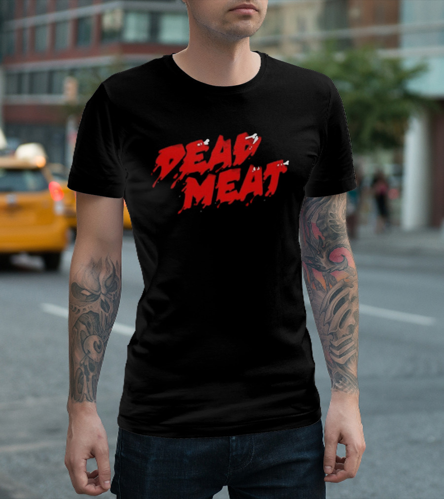 Dead Meat Red Dripping Text T-Shirt