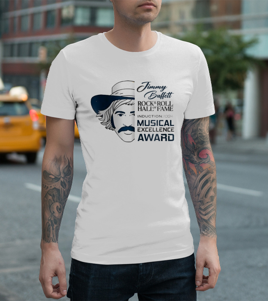 Jimmy Buffett 2024 Rock and Roll Hall Of Fame Induction Musical Excellence Award T-Shirt