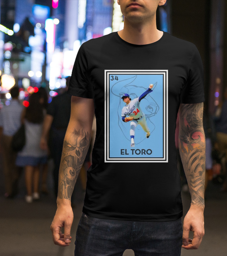 Legend Fernando Valenzuela 34 El Toro Dodgers T-Shirt