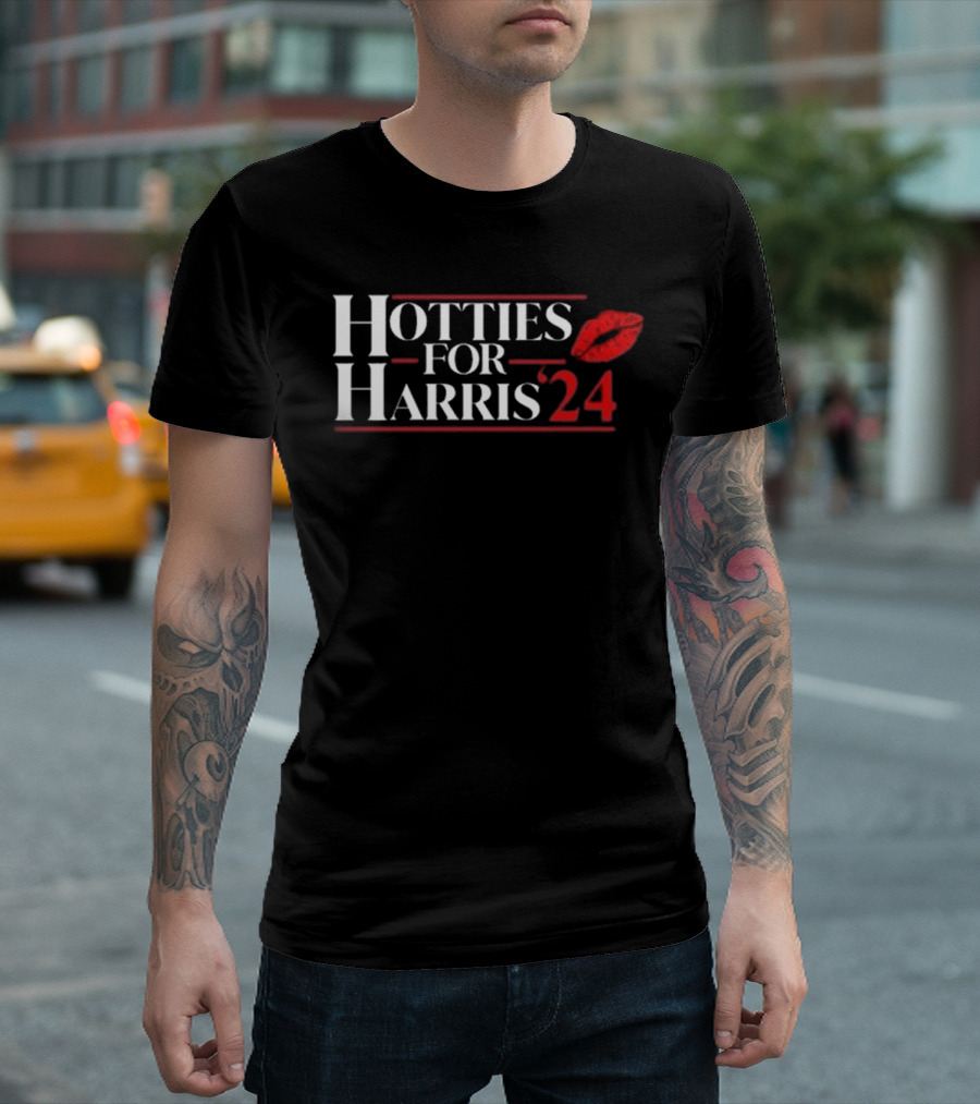 Hotties For Harris 2024 Red Lip T-Shirt