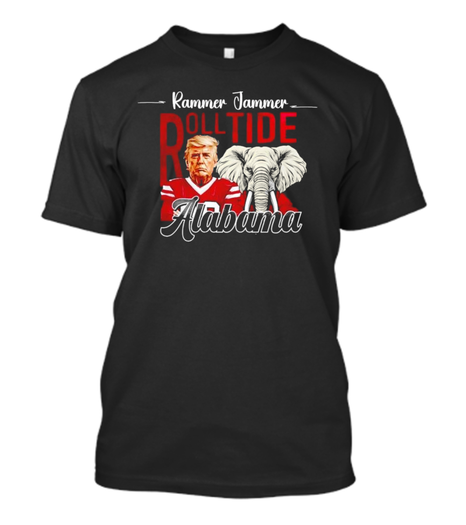 Rammer Jammer Roll Tide Alabama Trump Alabama Crimson Tide Football Elephant T-Shirt