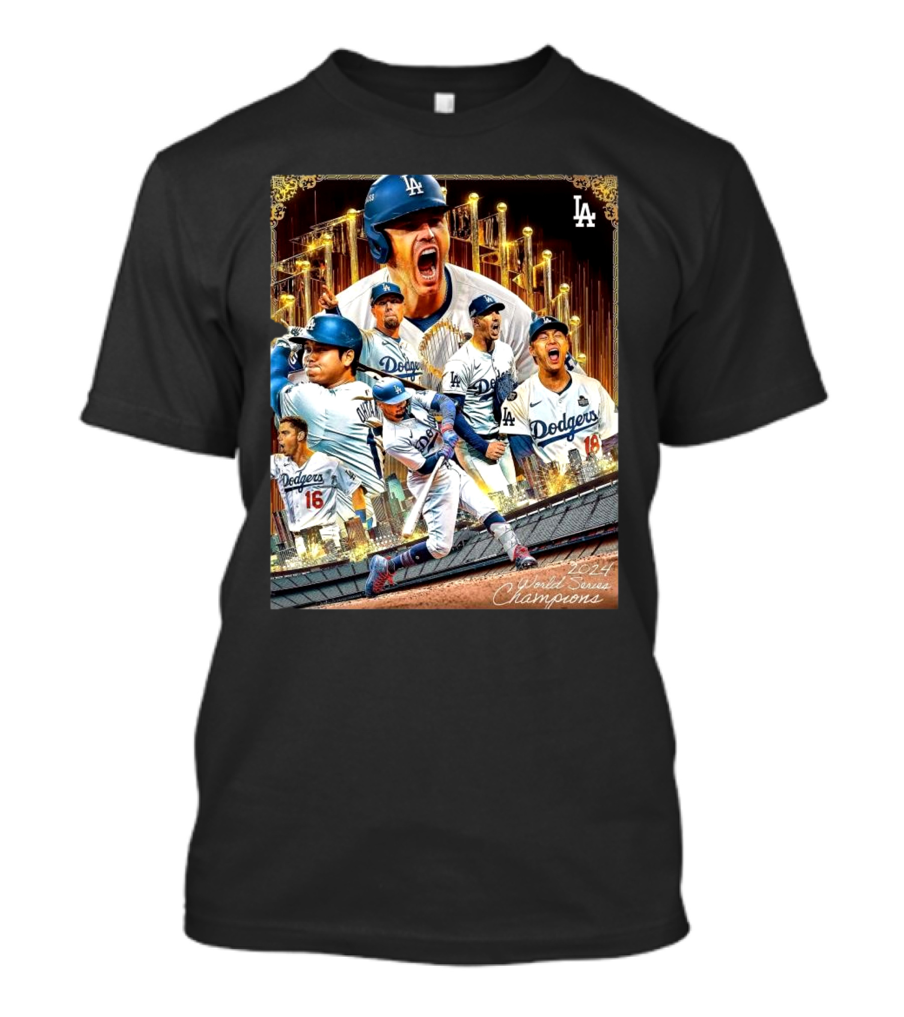 Dodgers 2024 World Series Champions LA Baseball Team Victory T-Shirt