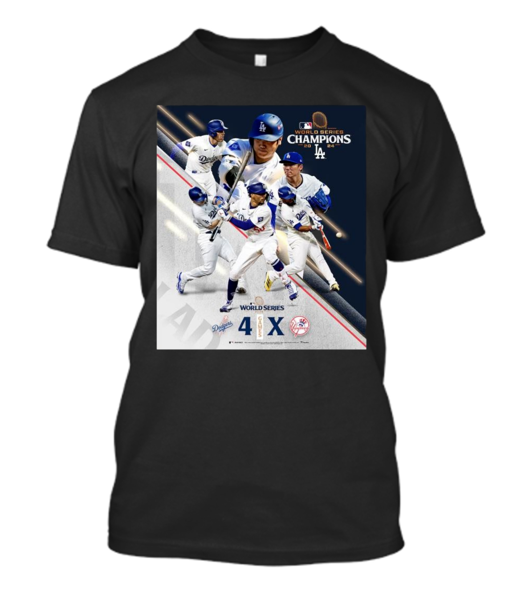 Los Angeles Dodgers 2024 World Series Champions Dodgers 4 Yankees X T-Shirt