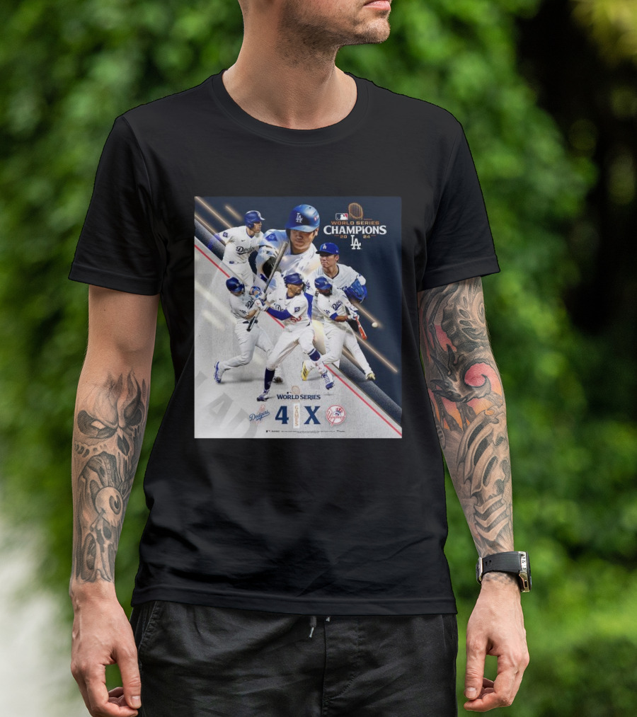 Los Angeles Dodgers 2024 World Series Champions Dodgers 4 Yankees X T-Shirt